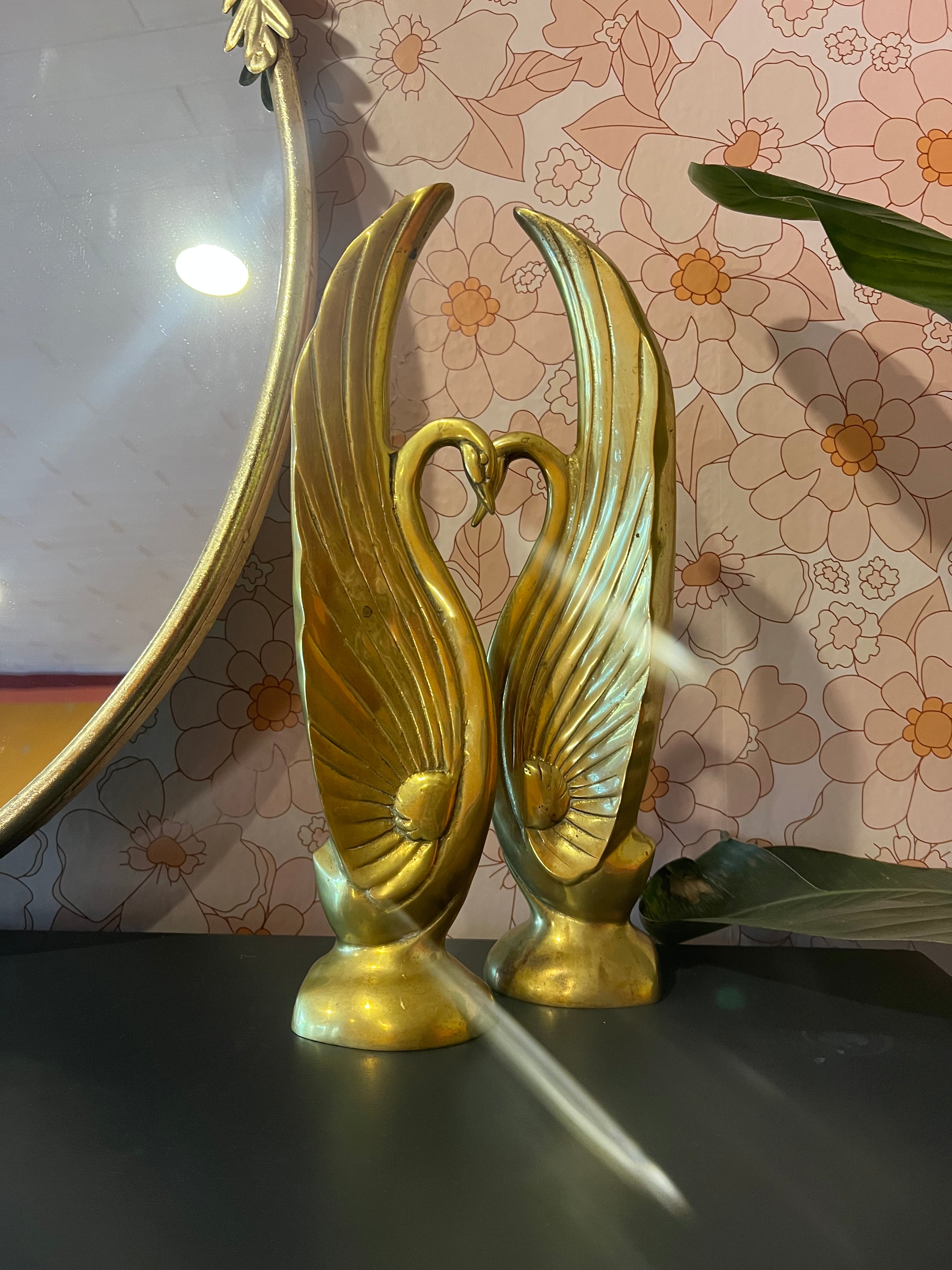 Retro Pair of Brass Swans – Shop The Refurb