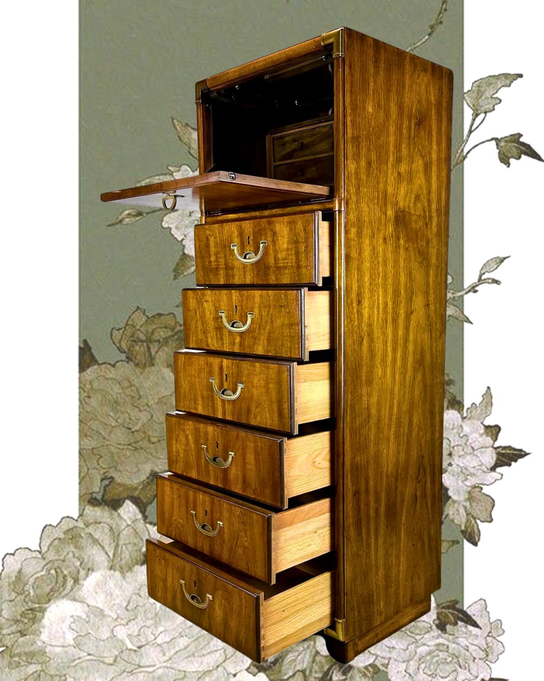 値下げしました　アンティーク　DREXEL 収納家具 Campaign Lingerie Chest by Drexel – Shop The Refurb