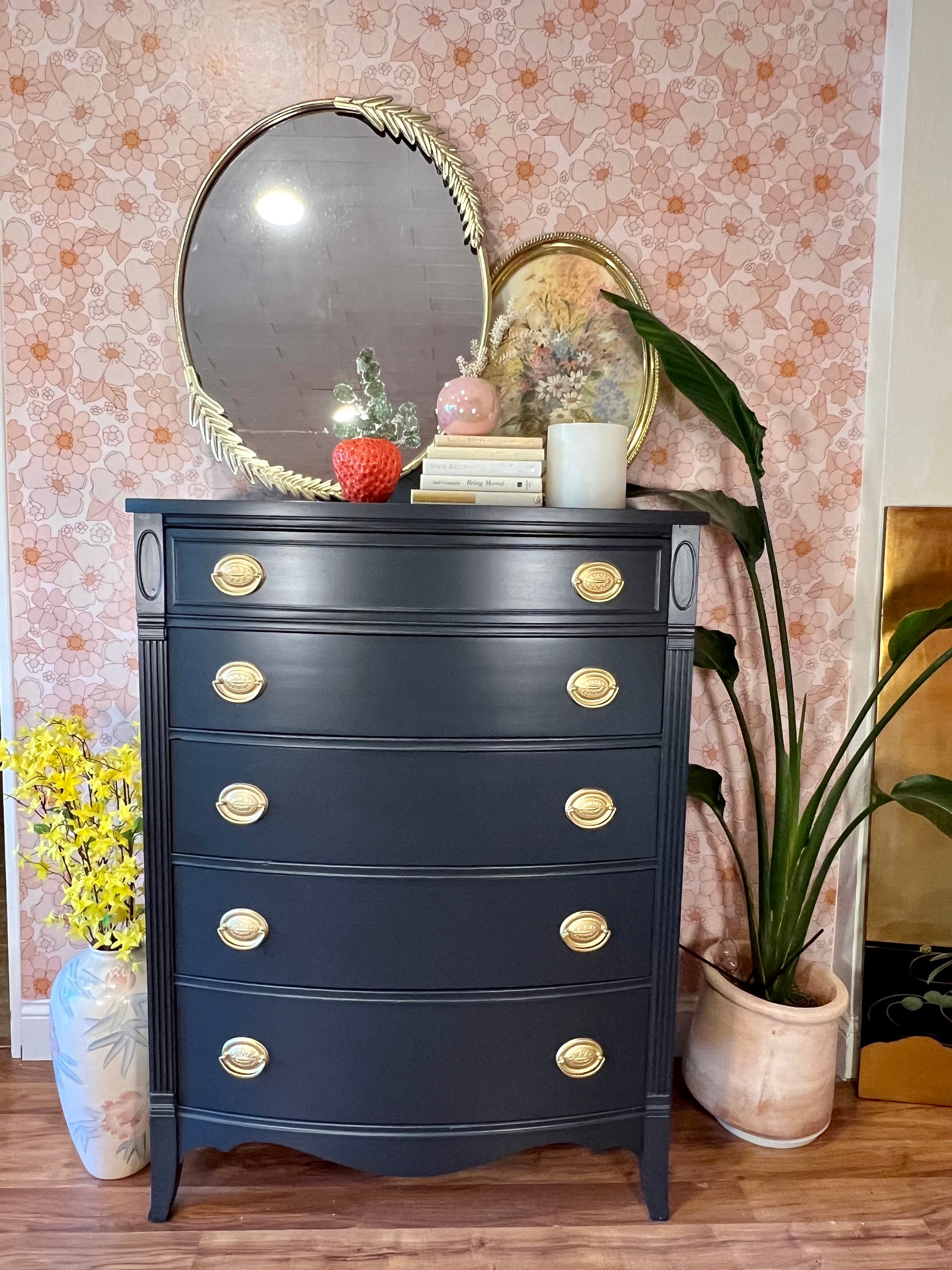 Federal Tallboy Dresser in Navy Shop The Refurb Federal Tallboy Dresser in Navy Shop The Refurb