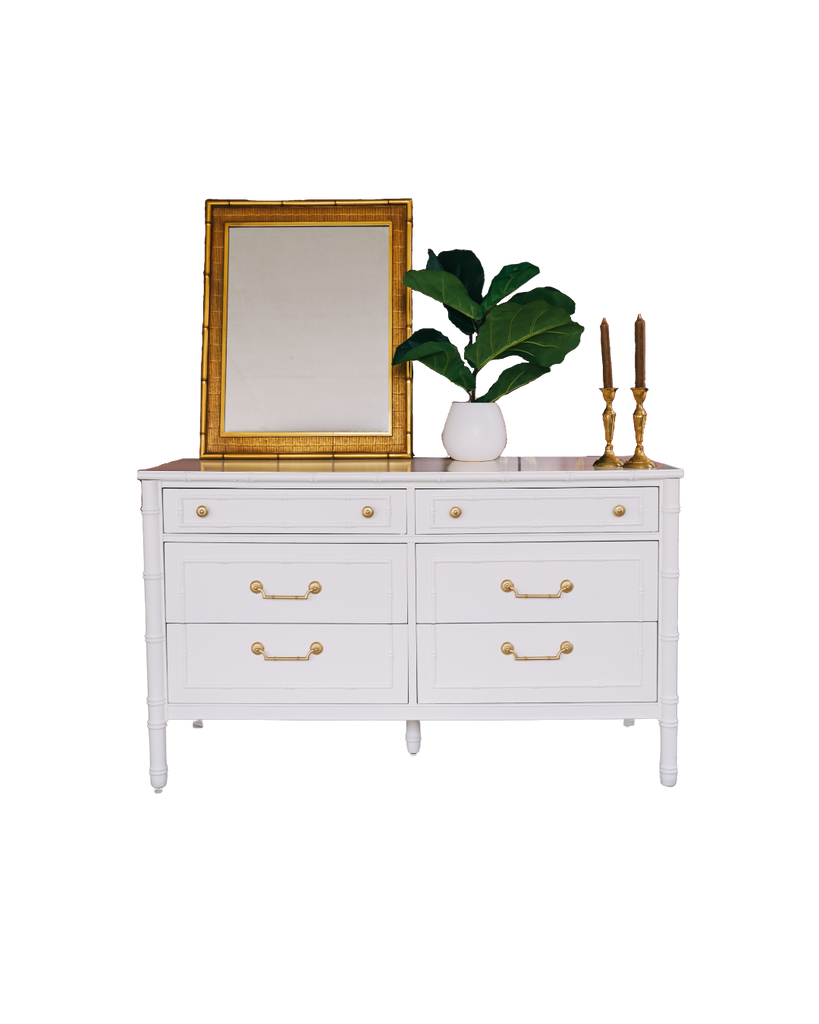 Faux Bamboo-campaign dresser