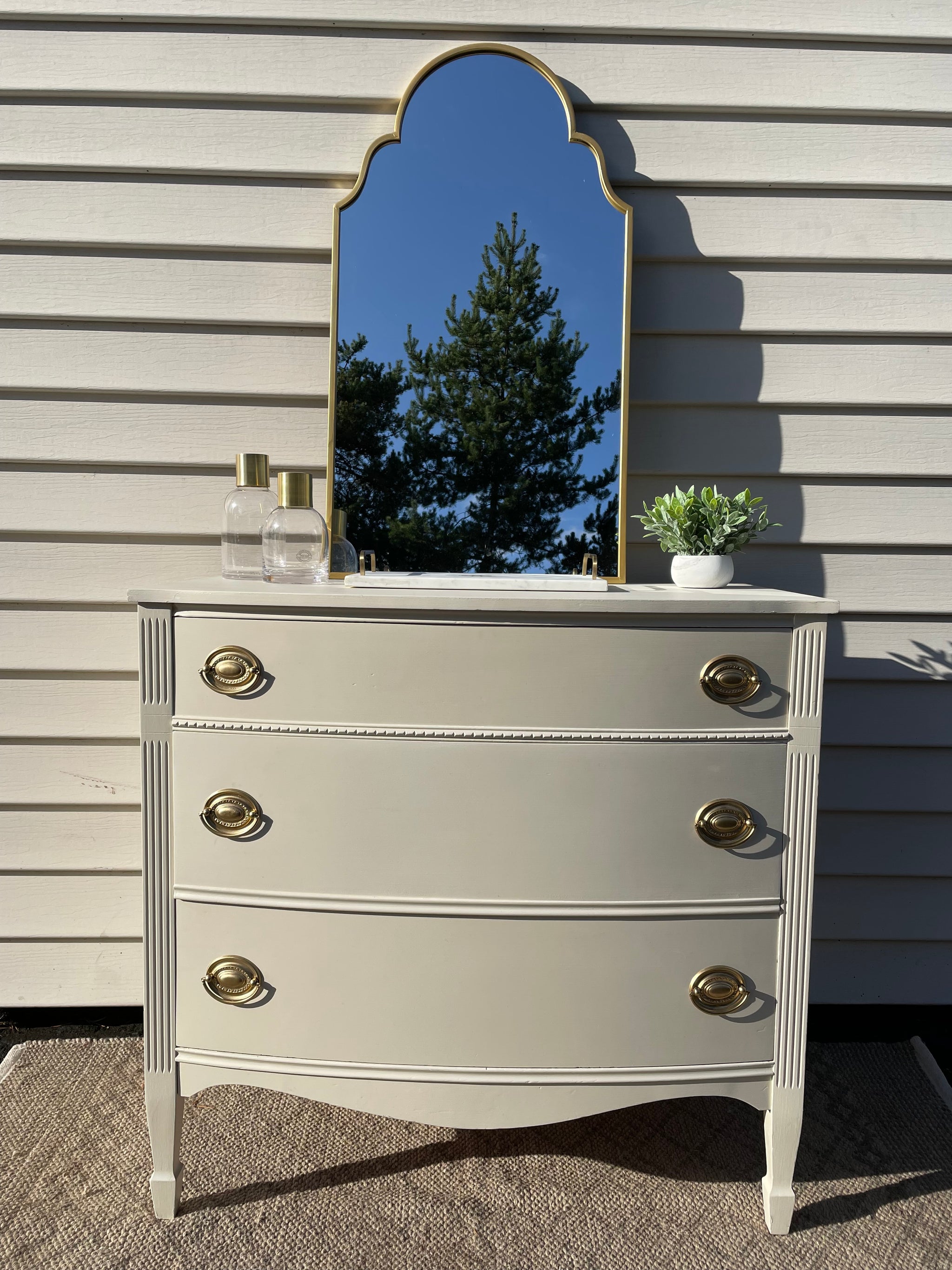 Federal Bowfront Dresser Small White  Shop The Refurb